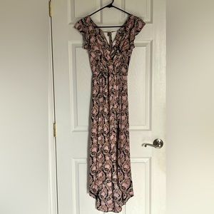 Xhilaration Floral Maxi Dress w/ Built-in Shorts | Size M